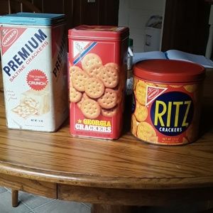 Vintage cracker tins